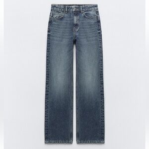 Zara High Rise Straight Jeans (Long)